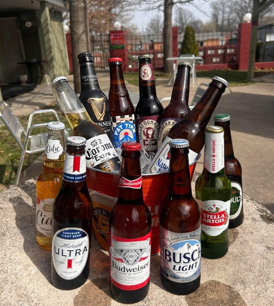 Friday bucket specials with five bottles of beer at Italian Village bar